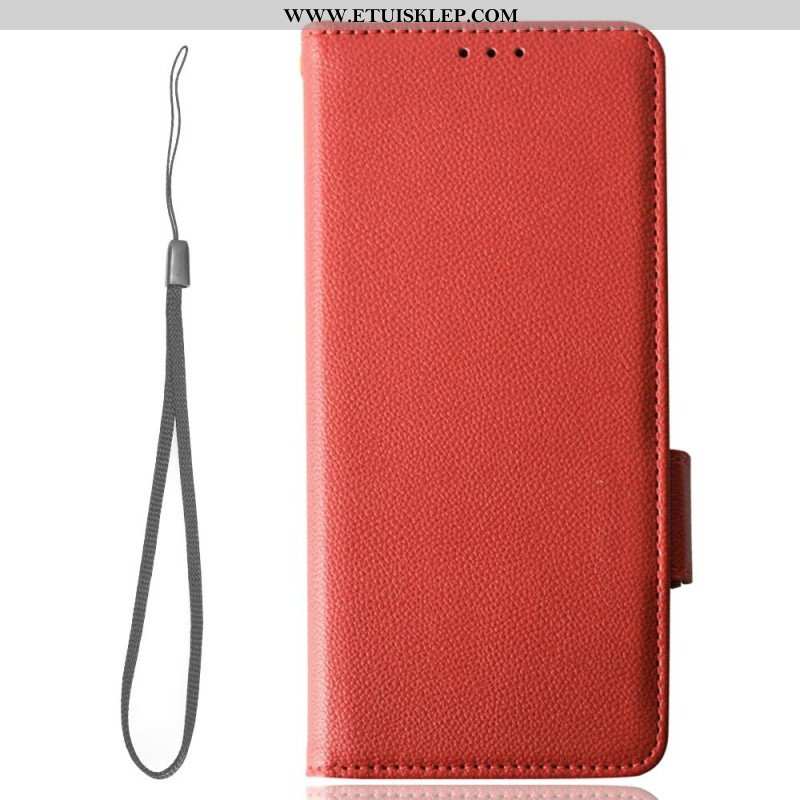 Etui Folio do Poco X5 5G Bardzo Delikatny Styl Liczi